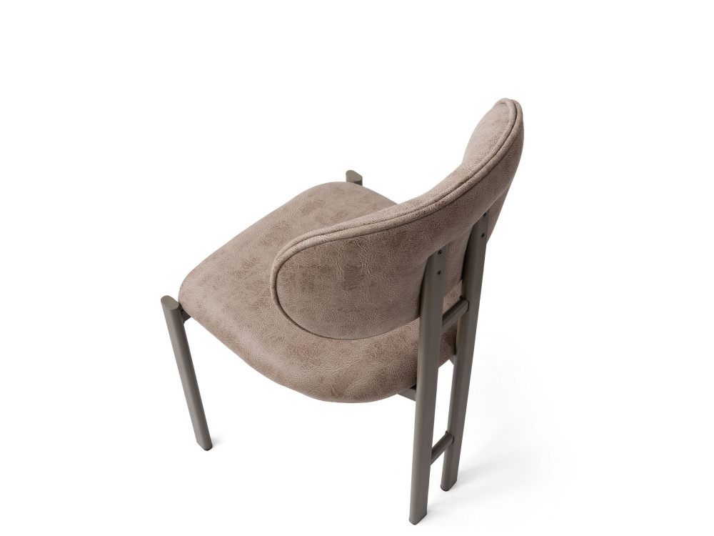 Muriz" metal chair set (2 pieces) - Mink