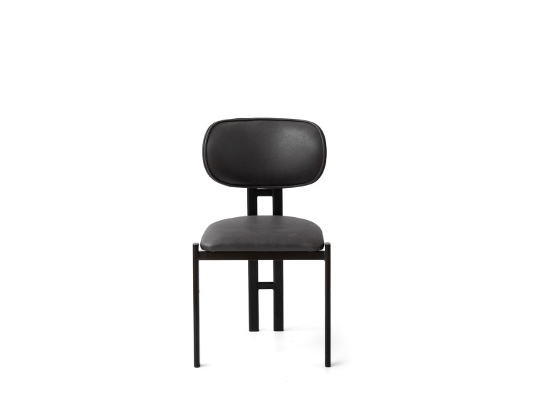 Muriz" metal chair set (2 pieces) - Anthracite