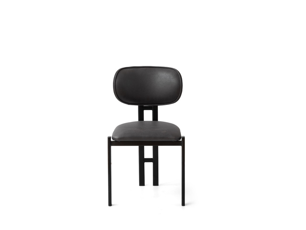 Muriz" metal chair set (2 pieces) - Anthracite