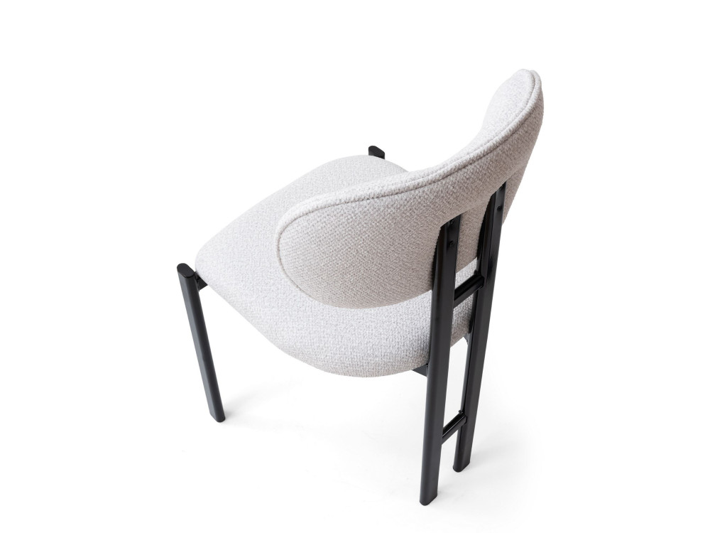 Muriz" metal chair set (2 pieces) - Off-white