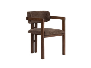 Toscana" wooden chair - 54 x 54 x 76 cm - Brown / Dark walnut