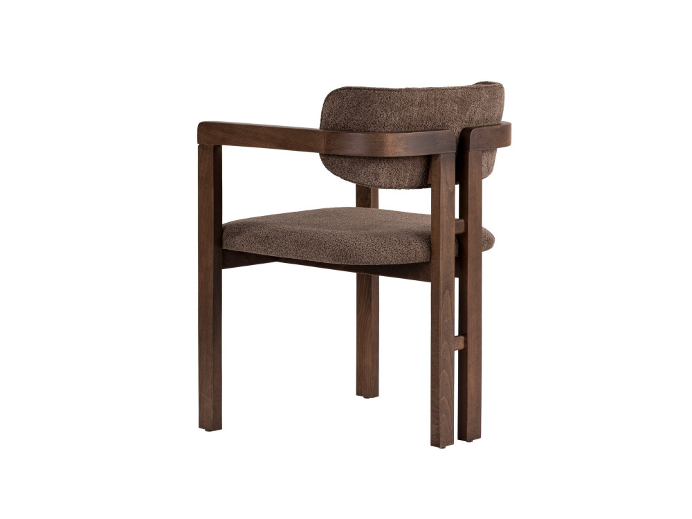 Toscana" wooden chair - 54 x 54 x 76 cm - Brown / Dark walnut