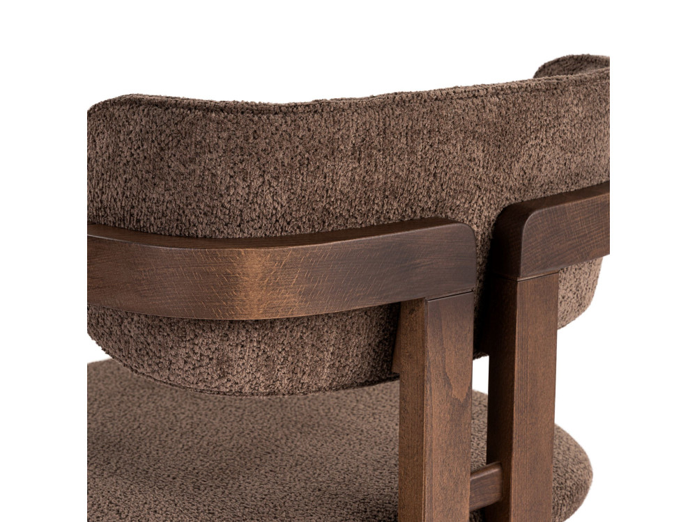 Toscana" wooden chair - 54 x 54 x 76 cm - Brown / Dark walnut