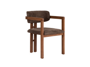 Toscana" wooden chair - 54 x 54 x 76 cm - Brown / Walnut