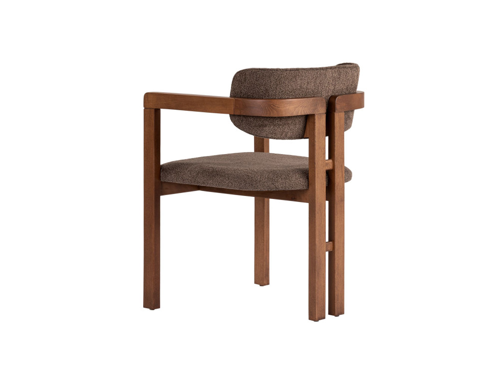 Toscana" wooden chair - 54 x 54 x 76 cm - Brown / Walnut