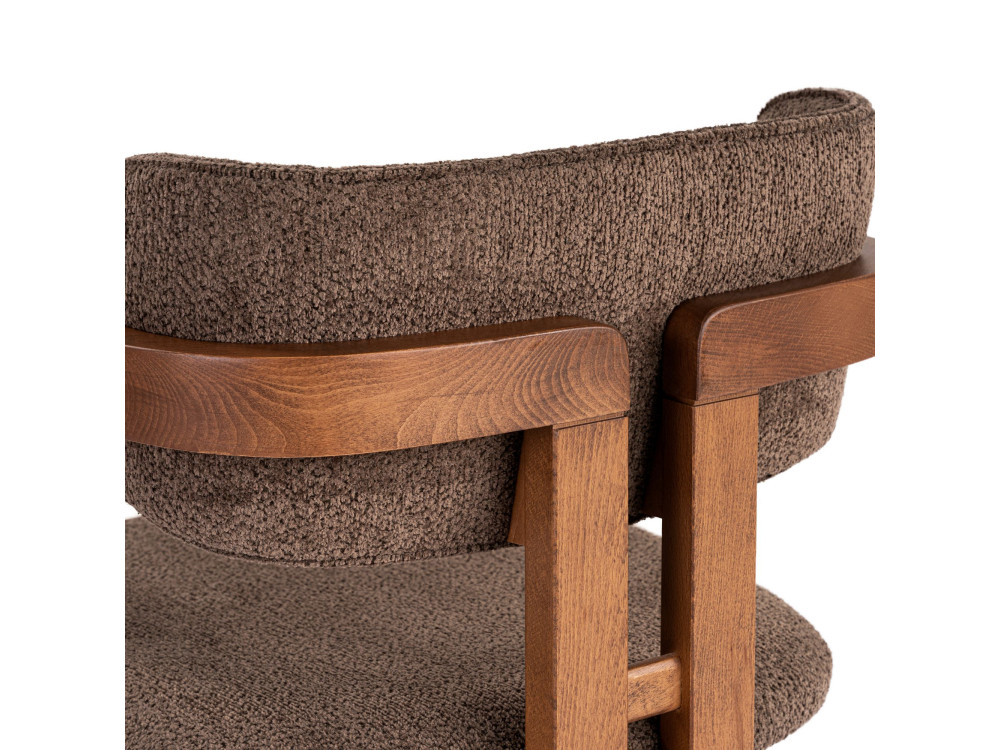 Toscana" wooden chair - 54 x 54 x 76 cm - Brown / Walnut