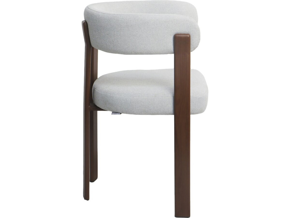 Set of 2 "Opale" dining chairs with arms - Light grey