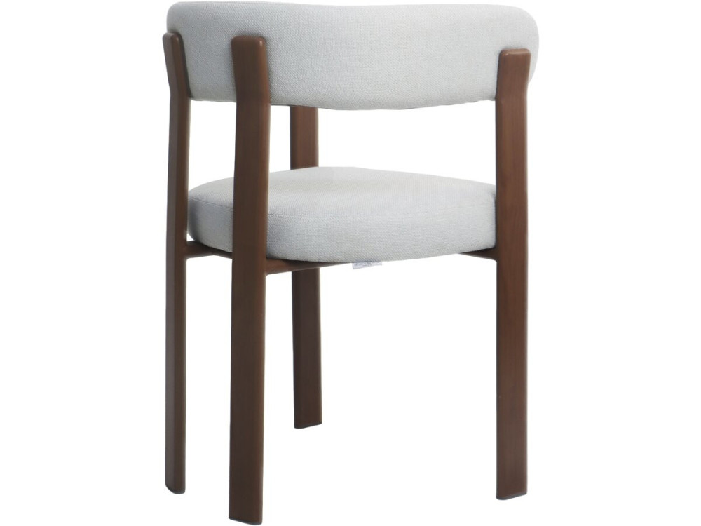 Set of 2 "Opale" dining chairs with arms - Light grey