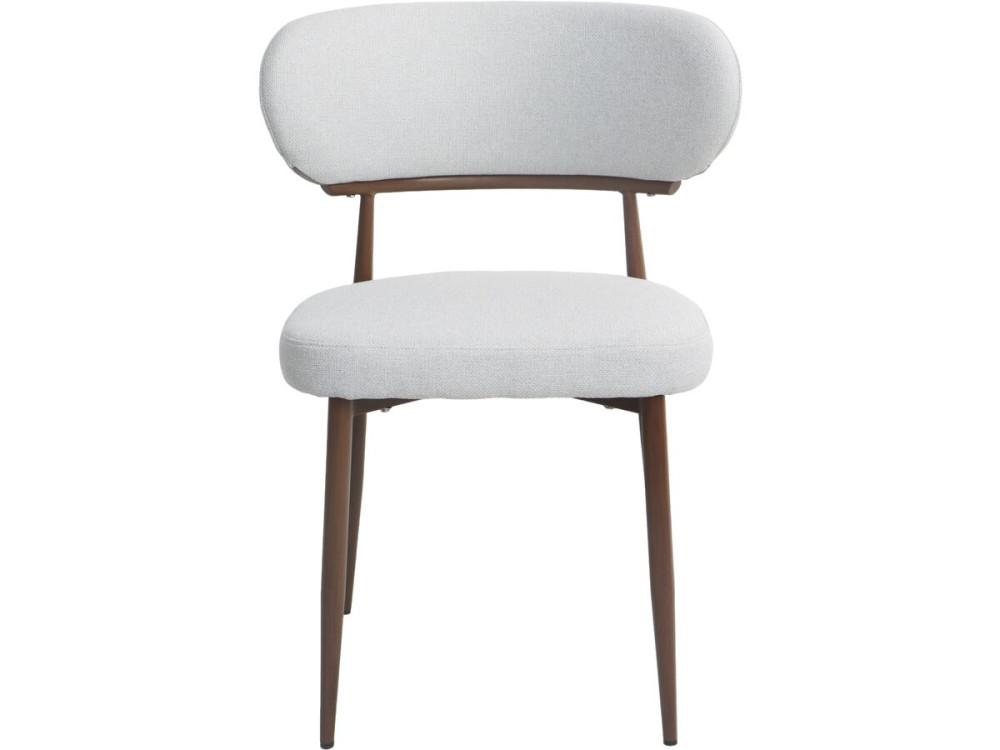 Set of 2 "Elora" imitation wood dining chairs - Light grey