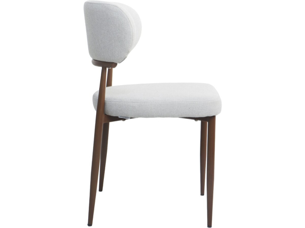 Set of 2 "Elora" imitation wood dining chairs - Light grey