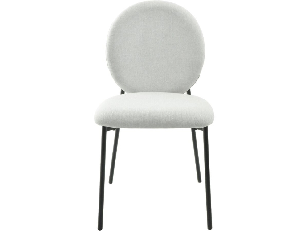 Set of 2 "Perla" metal dining chairs - Light grey