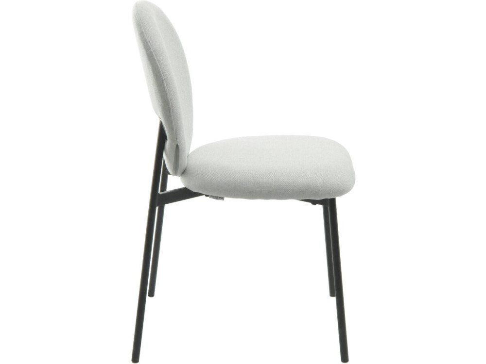 Set of 2 "Perla" metal dining chairs - Light grey