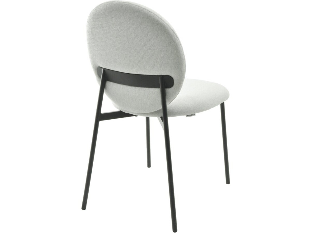 Set of 2 "Perla" metal dining chairs - Light grey