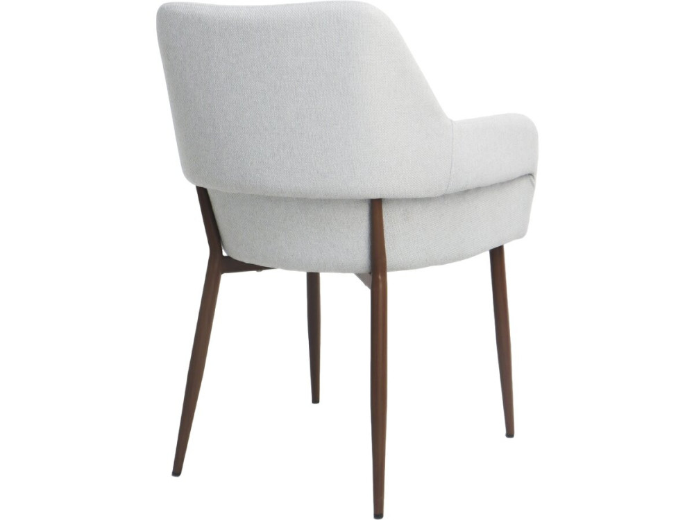 Set of 2 "Jade" dining chairs with armrests - Light grey