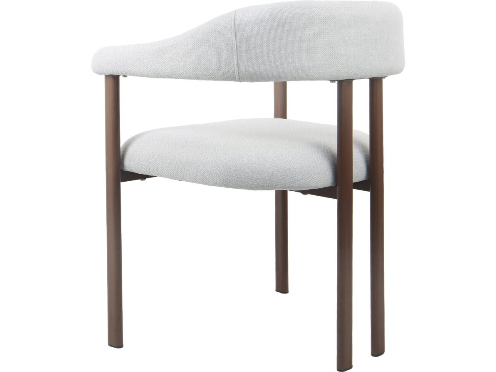 Set of 2 "Serelia" imitation wood dining chairs - Light grey