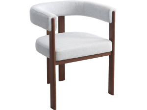 "Neora" Wood-Look Dining Chair - Light Gray