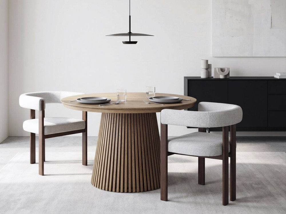 "Neora" Wood-Look Dining Chair - Light Gray