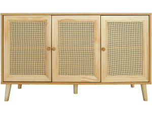 Neuille cane style sideboard - 120 x 40 x 71.5 cm - Beige