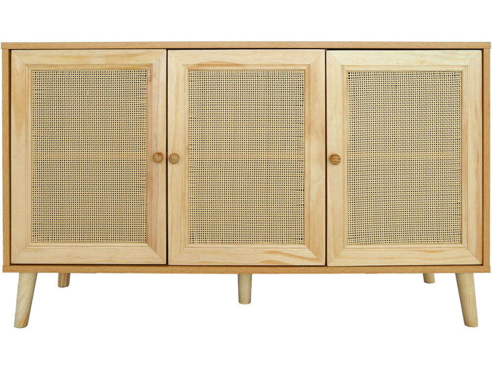 Neuille cane style sideboard - 120 x 40 x 71.5 cm - Beige