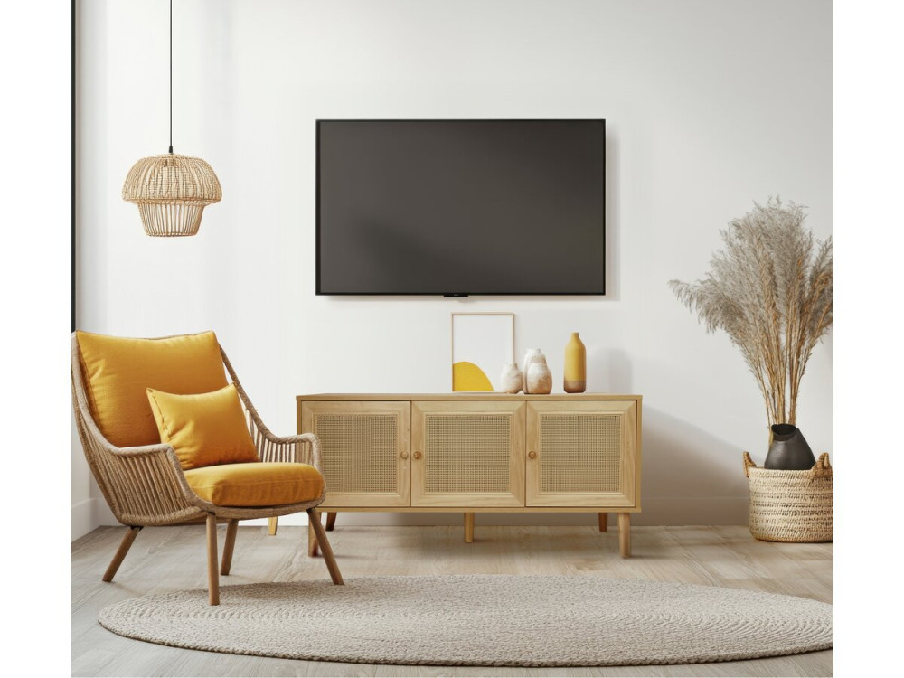 Neuille cane style sideboard - 120 x 40 x 71.5 cm - Beige