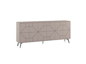 Dune" wooden sideboard - 184 x 35 x 77 cm - Light mocha brown
