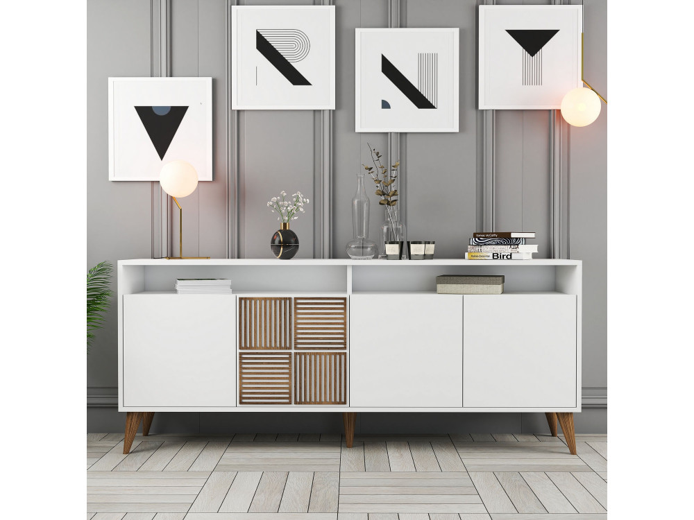 Milan" wooden console - 180 x 35 x 78 cm - White