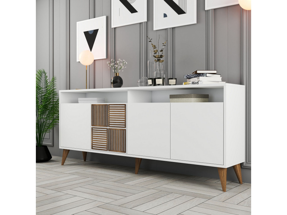 Milan" wooden console - 180 x 35 x 78 cm - White