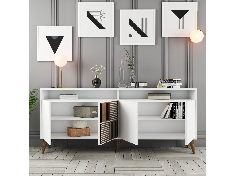 Milan" wooden console - 180 x 35 x 78 cm - White