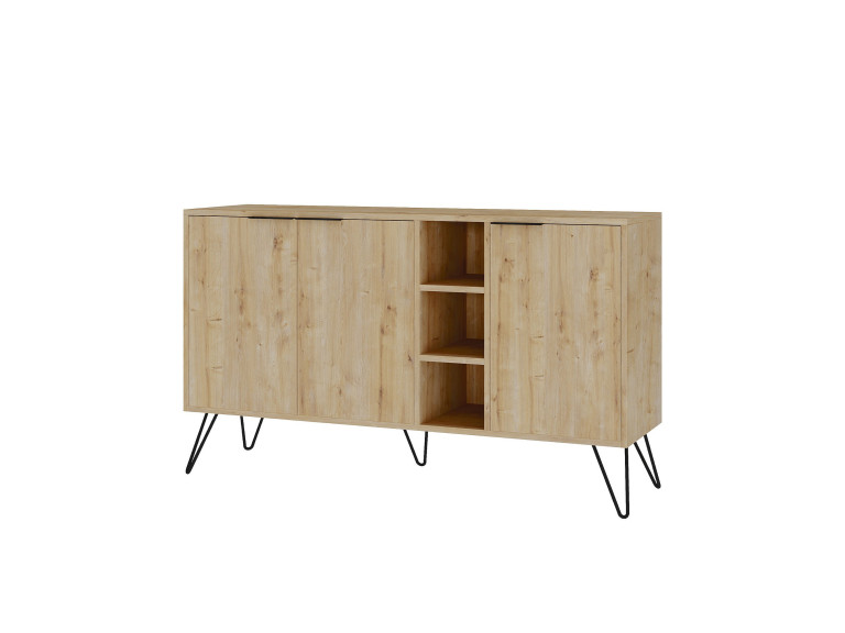 Clara" wooden sideboard - 142 x 36 x 83 cm - Beige