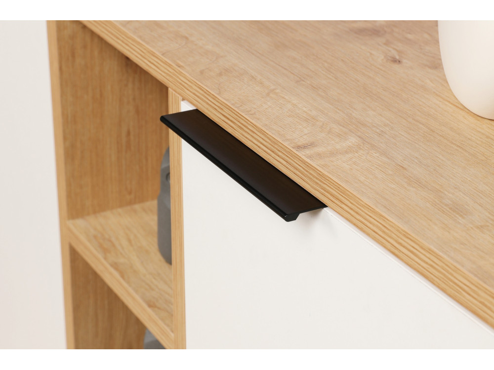 Clara" wooden console 142 x 35.6 x 83 cm - Oak