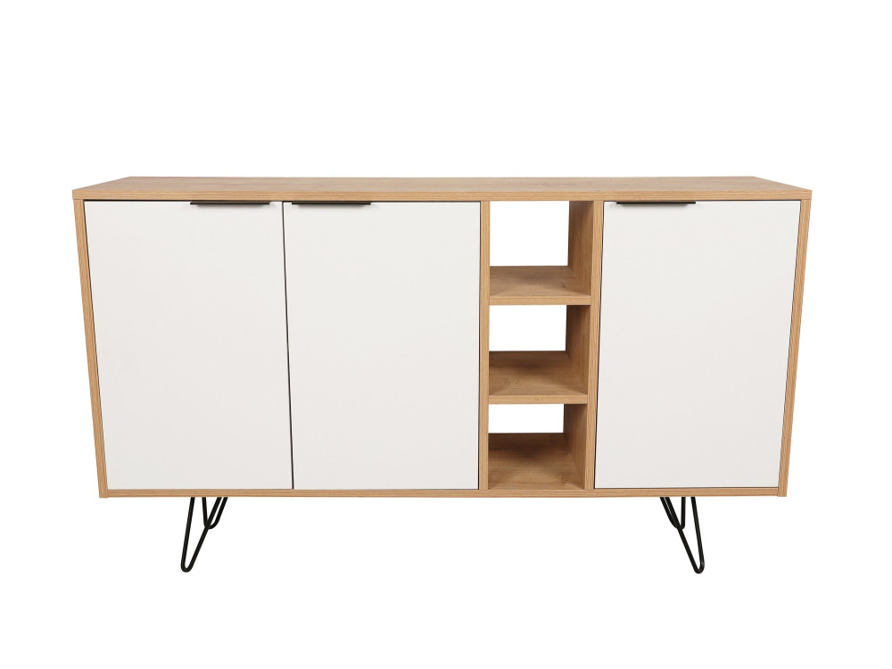 Clara" wooden console 142 x 35.6 x 83 cm - Oak
