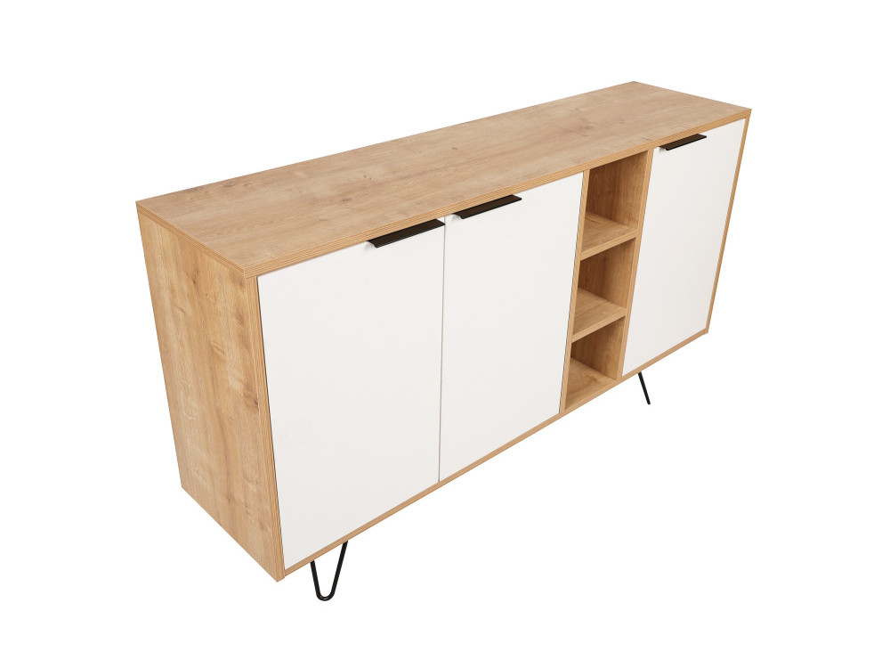 Clara" wooden console 142 x 35.6 x 83 cm - Oak