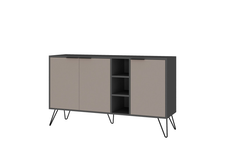 Clara" wooden sideboard - 142 x 36 x 83 cm - Light mocha brown