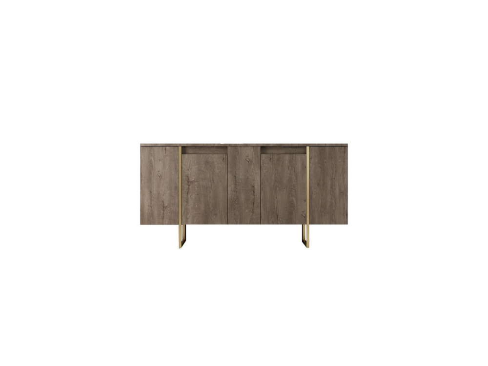 Luxe" wooden sideboard - 160 x 35 x 80 cm - Brown