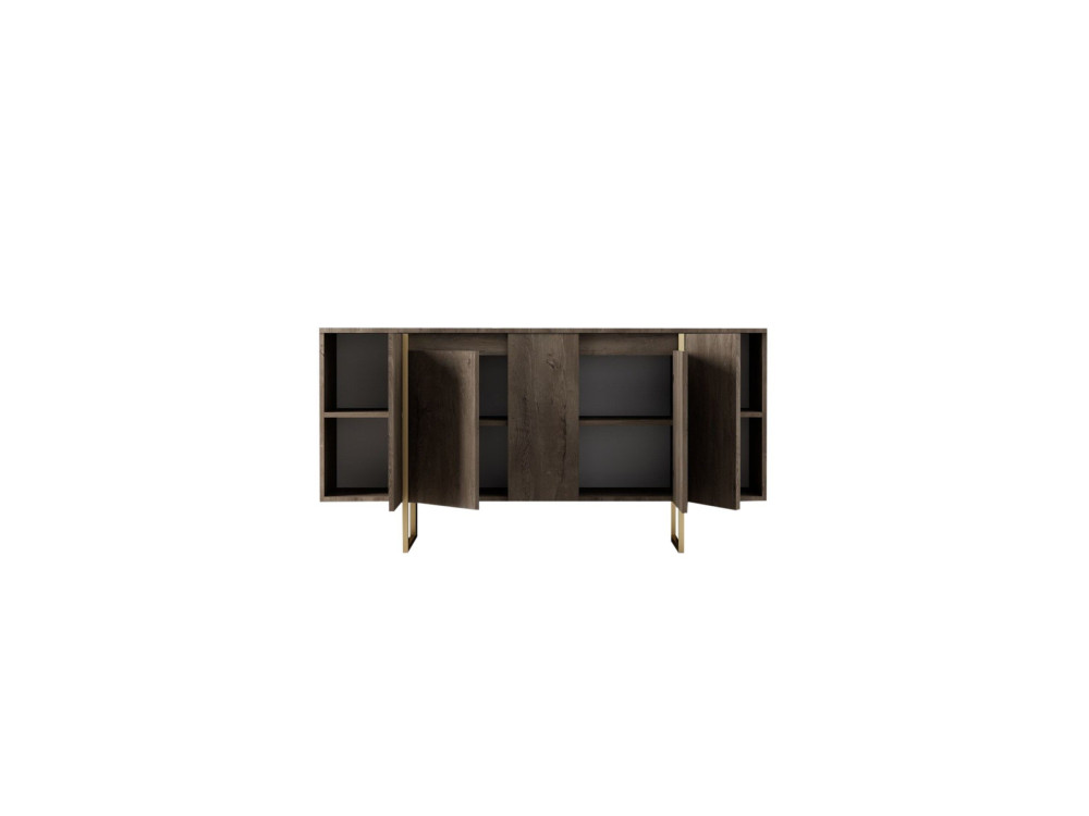 Luxe" wooden sideboard - 160 x 35 x 80 cm - Brown