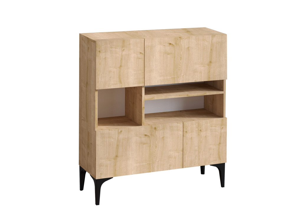 Krista" wooden sideboard - 100 x 35 x 125 cm - Sapphire Oak