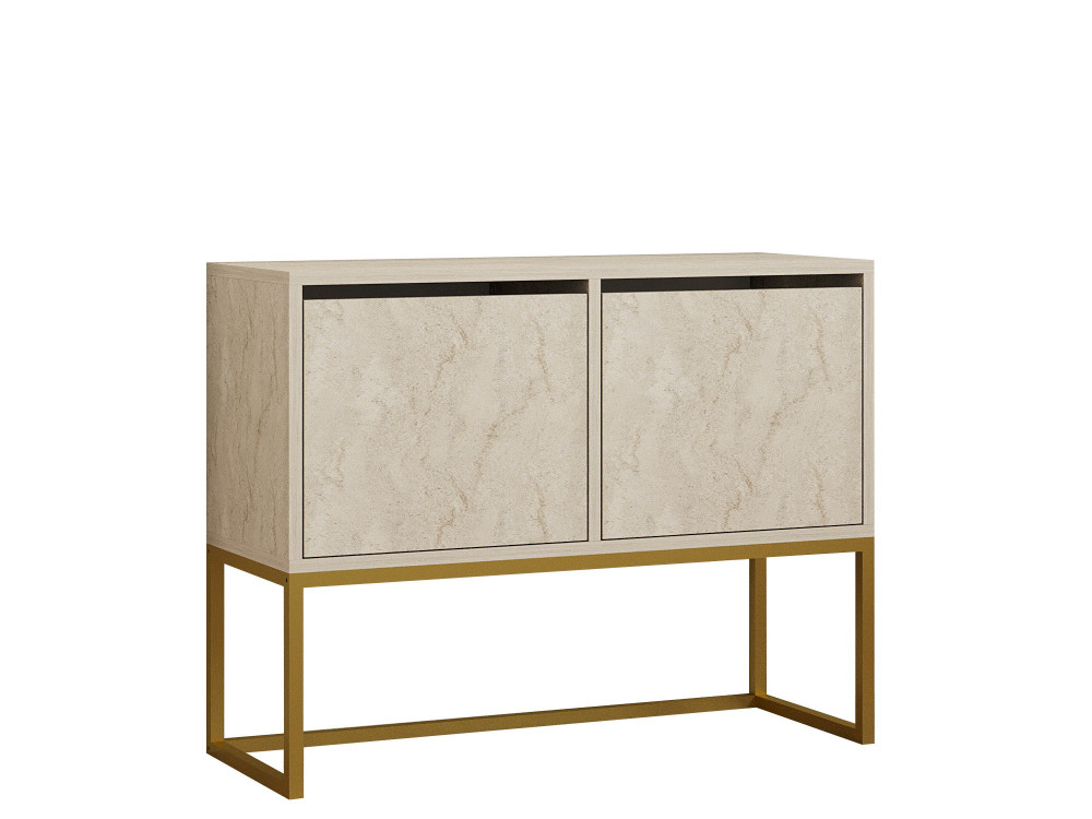 Zermat" wooden sideboard - 90 x 34 x 70 cm - Travertine