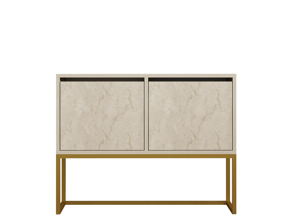 Zermat" wooden sideboard - 90 x 34 x 70 cm - Travertine