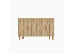 Roger" wooden sideboard - 120 x 29 x 73 cm - Sapphire Oak