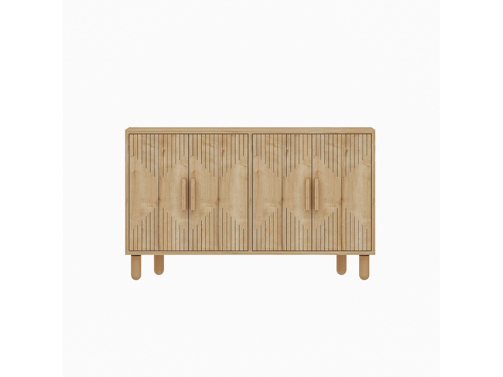 Roger" wooden sideboard - 120 x 29 x 73 cm - Sapphire Oak