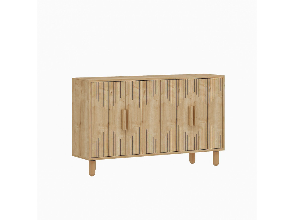 Roger" wooden sideboard - 120 x 29 x 73 cm - Sapphire Oak