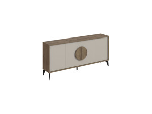 Gora Wide" wooden sideboard - 180 x 36 x 82 cm - Cream