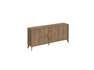 Gora Wide" wooden sideboard - 180 x 36 x 82 cm - Brown