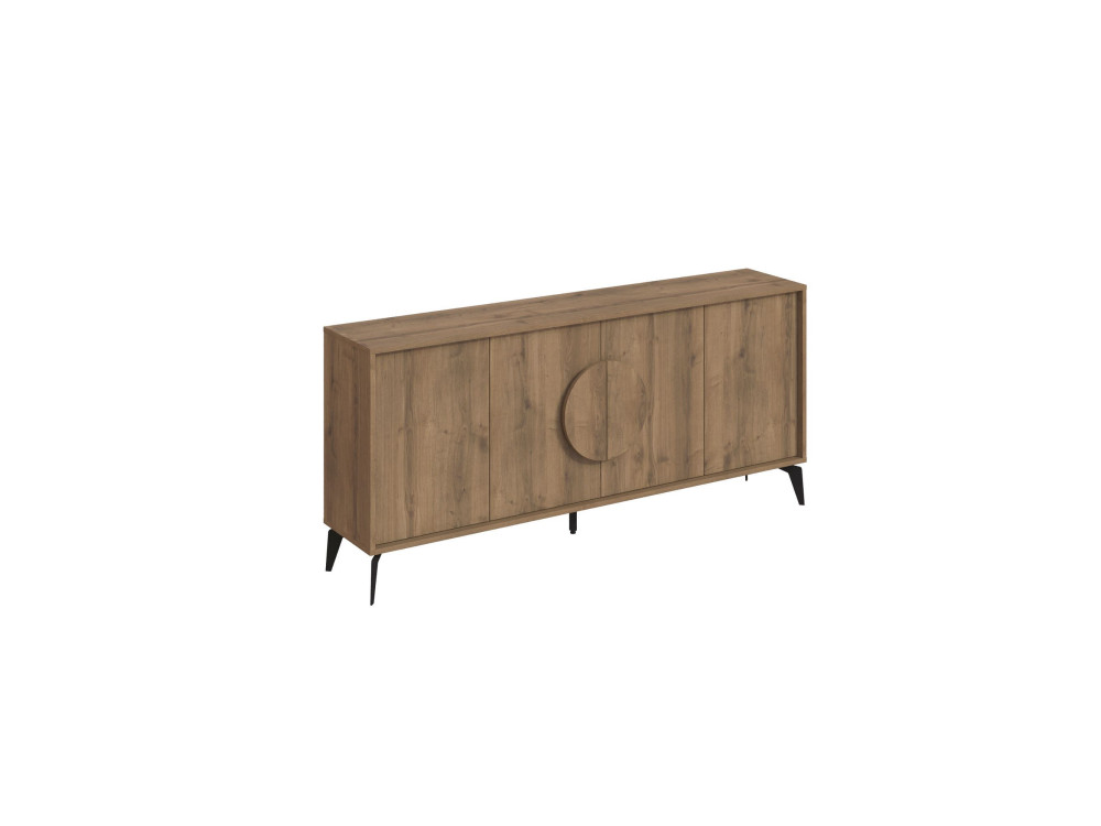 Gora Wide" wooden sideboard - 180 x 36 x 82 cm - Brown