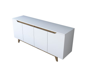Gondol" wooden sideboard - 180 x 45 x 79 cm - White