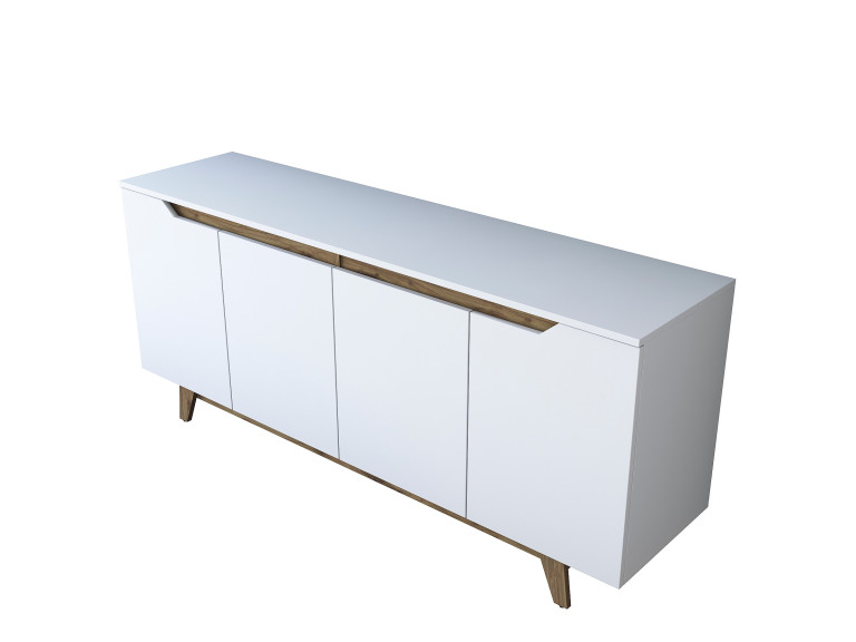 Gondol" wooden sideboard - 180 x 45 x 79 cm - White