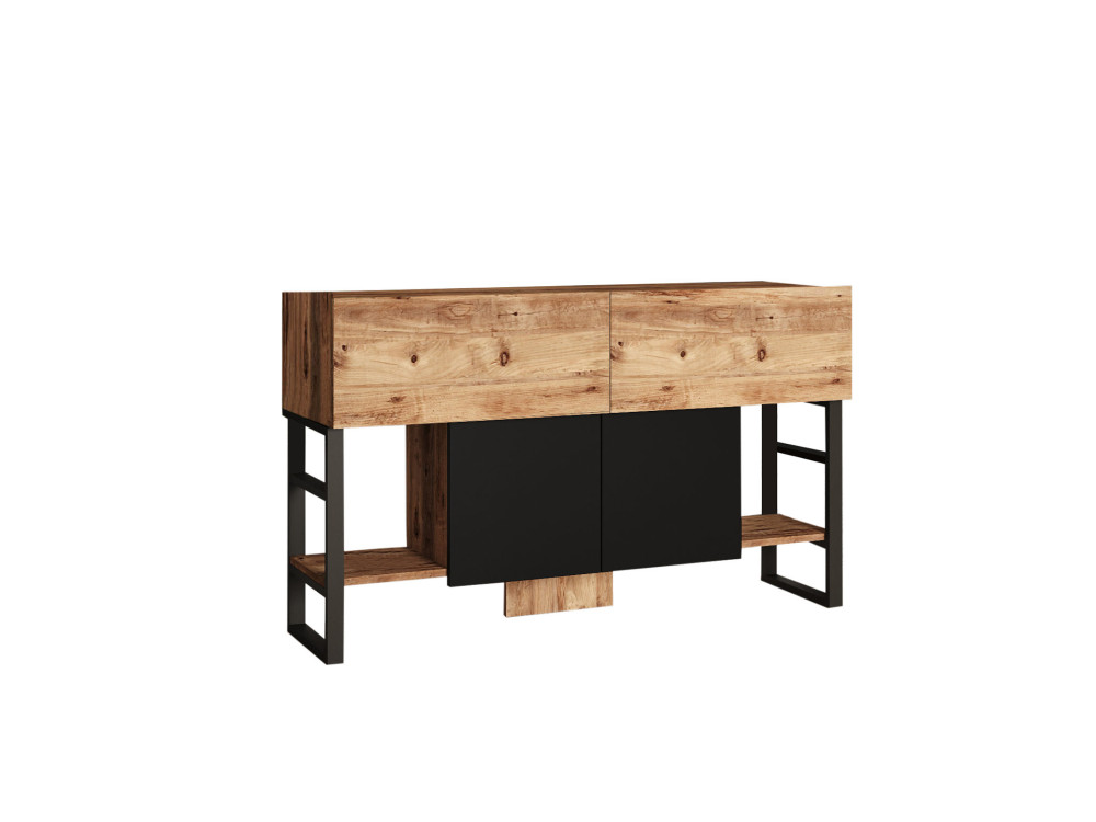 Mel" wooden sideboard - 140 x 43 x 84 cm - Beige
