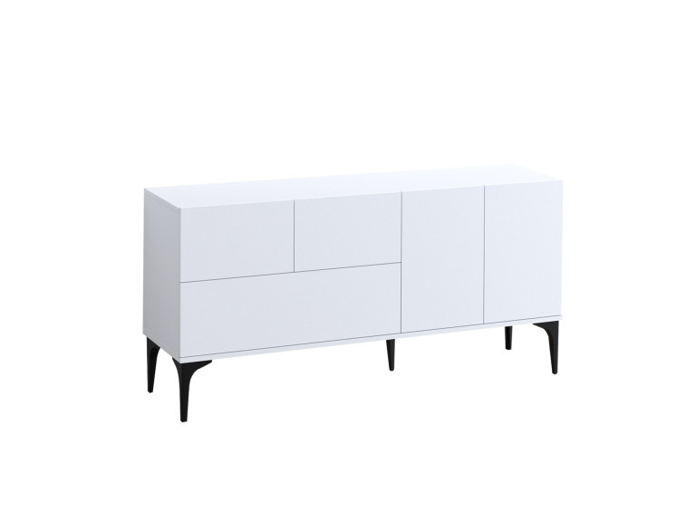Ginny" wooden sideboard - 150 x 35 x 75 cm - White