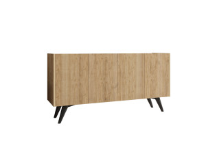 Pekin" wooden sideboard - 150 x 40 x 76 cm - Brown