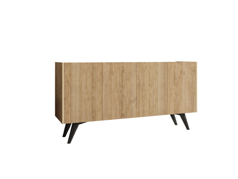 Pekin" wooden sideboard - 150 x 40 x 76 cm - Brown